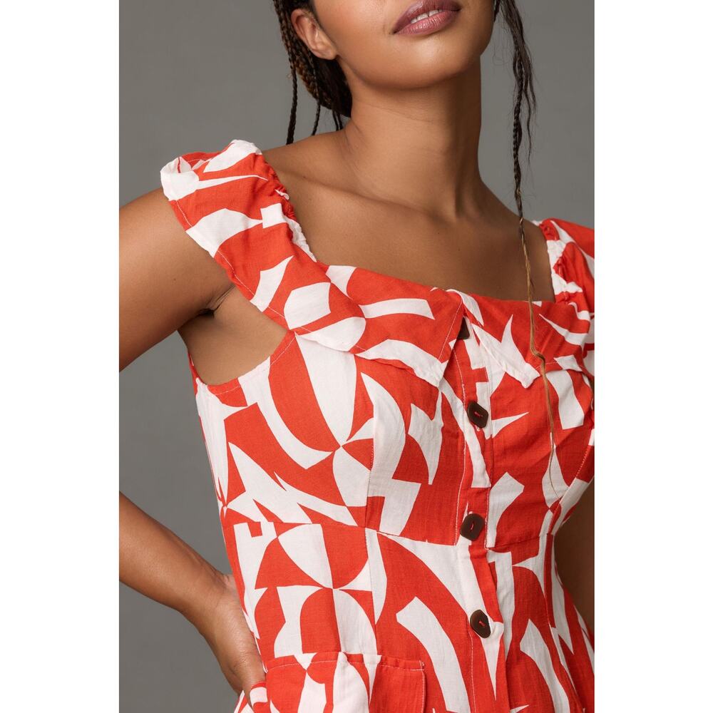 nwt by ANTHROPOLOGIE sz 10 Off-The-Shoulder Shirt Dress - Picture 5 of 6